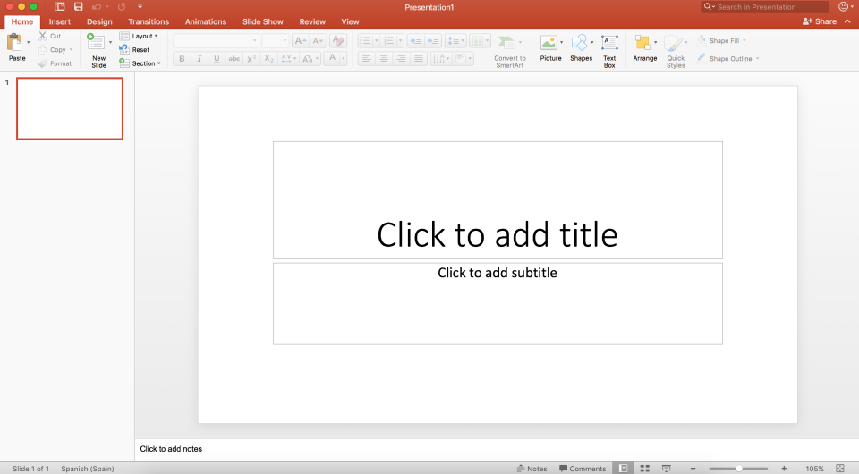 screenshot of Microsoft PowerPoint